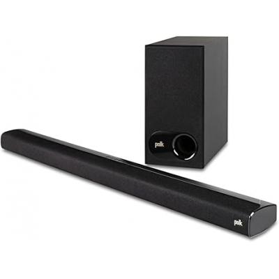 Polk Audio Signa S2 条形音箱和无线低音炮 – 独家语音调节技术,超薄设计,适用于 4K 和高清电视、HDMI 和光学、蓝牙、无线流媒体